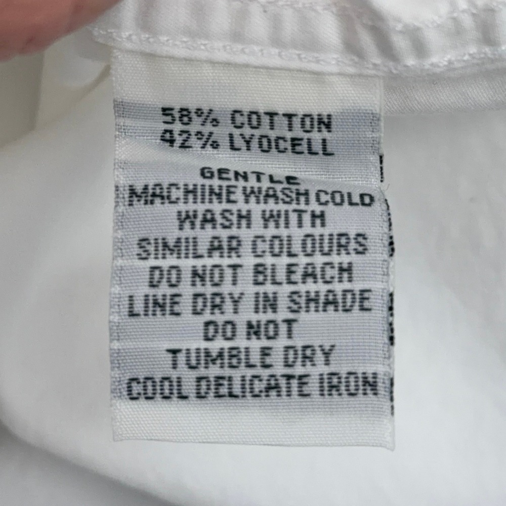 Rodd & Gunn Sports Fit Mens XS Cotton Lyocell White Long Sleeve Button Down - Picture 4 of 7